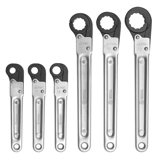 Set 6 chei inelare cu clichet 10 - 22 mm Vorel 52891