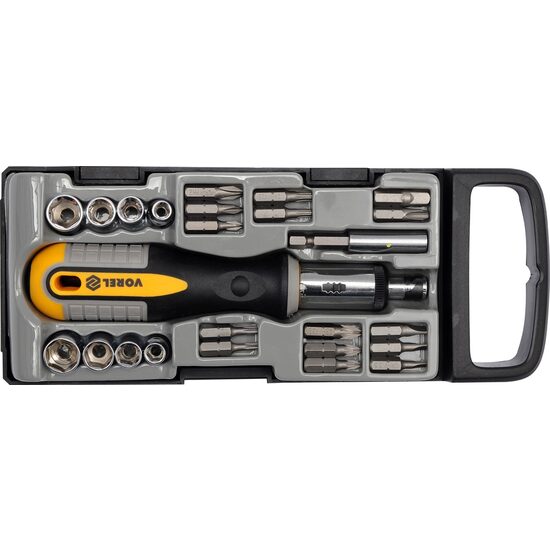 Set surubelnita cu clichet + biti 25 buc Vorel 64659