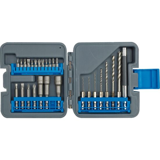Trusa tub +biti si burghie 27buc Vorel 65903