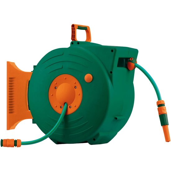 Suport furtun derulator automat 20 m 1/2" Flo 89340