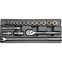 Trusă chei tubulare și clichet 1/2" 18 piese Yato YT-12641