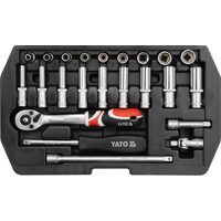 Trusa tubulare si antrenor 1/4" 23 piese Yato YT-1445