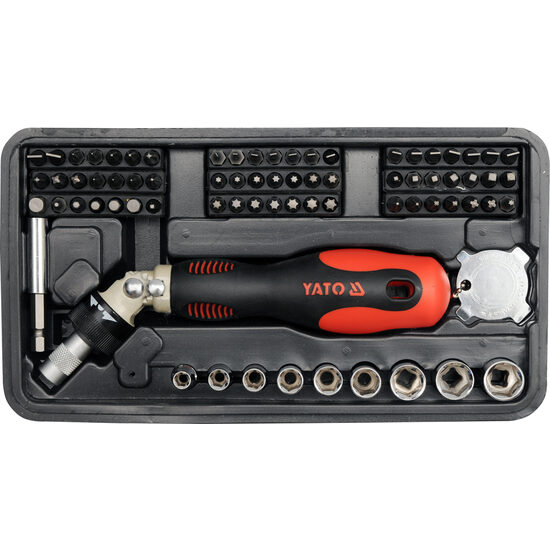 Set surubelnita flexibila cu cap magnetic 75buc Yato YT-2571