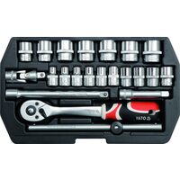 Trusa tubulare + antrenor 3/8", 22 buc Yato YT-3856