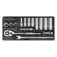 Trusa chei tubulare 3/8", 19 piese Yato YT-3864