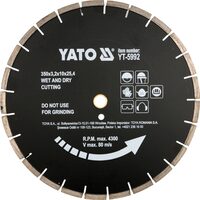 Disc cu diamant pentru asfalt 300 x 25 4mm Yato YT-5991