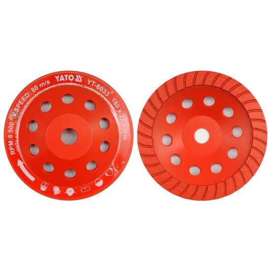 Disc cupa diamantat pentru slefuit 180x22mm Yato YT-6033