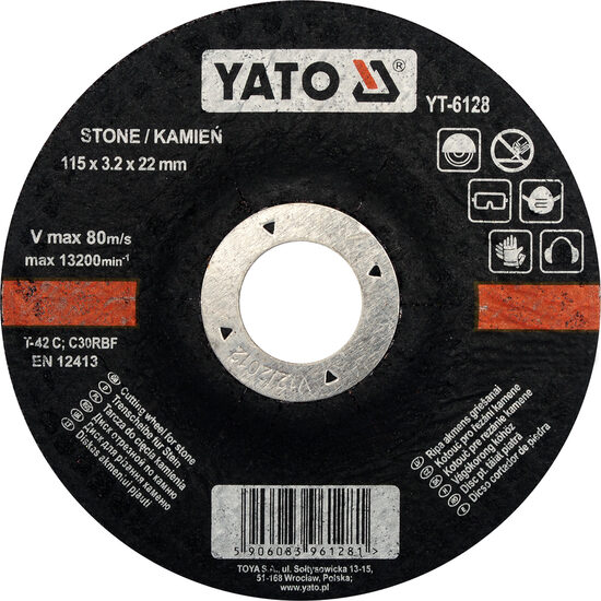 Disc taiat piatra 115 x 3.2 x 22 mm Yato YT-6128