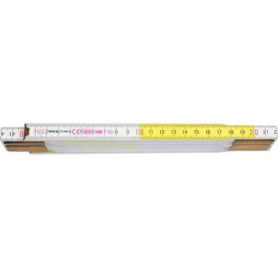 Metru tamplar 2 m, galben-alb Yato YT-7091