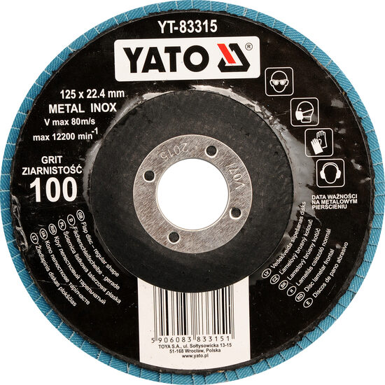 Disc lamelar frontal GR100 125 mm Yato YT-83315