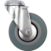 Roata pivotanta cu orificiu de fixare din cauciuc gri 50 x 16 x 70 mm 20 kg Vorel 87371