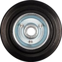 Roata de rezerva cu rulment, din cauciuc negru 160x39 mm Vorel 87455
