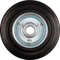 Roata de rezerva cu rulment, din cauciuc negru 125x33 mm Vorel 87453