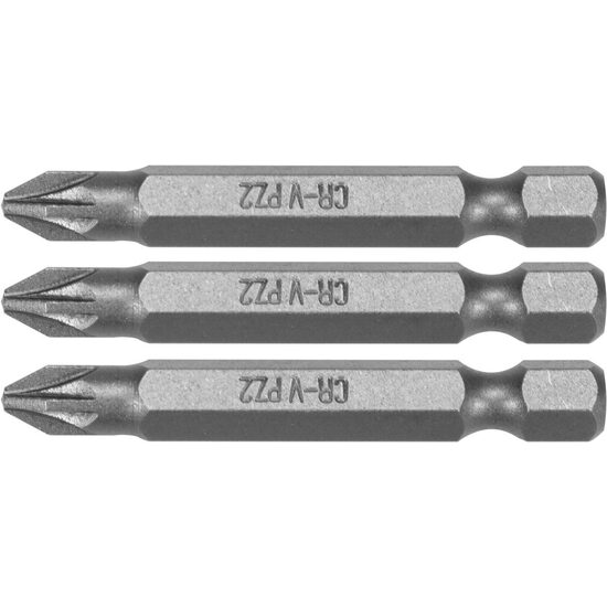 Set 3 biti 1/4 PZ 2x50mm Sthor 65476