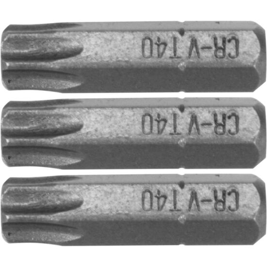 Set 3 biti torx 1/4 t40x25mm Sthor 65498
