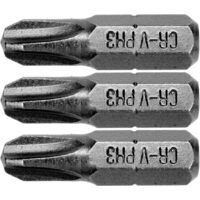 Set 3 biti 1/4 PH 3x25mm Sthor 65454