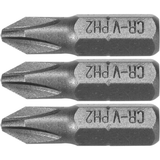 Set 3 biti 1/4 PH 2x25mm Sthor 65453