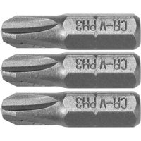 Set 3 biti 1/4 PH 1,ph2,ph3 25mm Sthor 65461