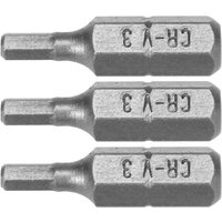 Set 3 biti 1/4 h3 x 25mm Sthor 65501