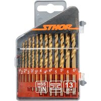 Set 13 burghie titan pentru metal de 1,5 - 6,5 mm Sthor 22300
