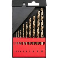 Set 10 burghie pentru metal 1 - 10 mm HSS - cobalt Yato YT-41603