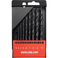 Set 10 burghie pentru metal 1 - 10 mm HSS Yato YT-4461