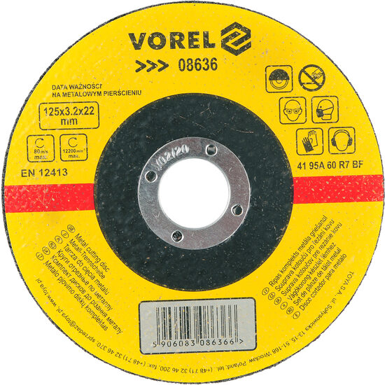 Disc debitat metale 115 x 3.2 x 22 mm Vorel 08636