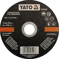 Disc debitat otel inoxidabil 125 x 1.2 x 22 mm Yato YT-6103