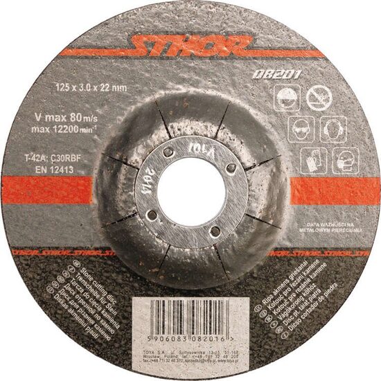 Disc taiat piatra 125 x 3 x 22 mm Sthor 08201