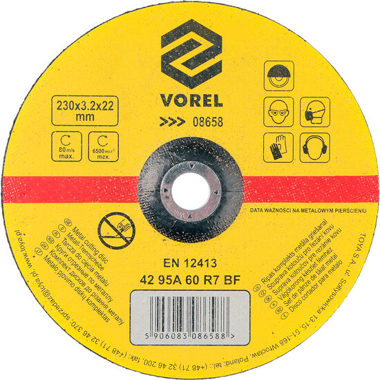 Disc debitat metale 230 x 3.2 x 22 mm Vorel 08658