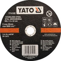 Disc debitat otel inoxidabil 180 x 1.5 x 22 mm Yato YT-6105