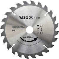 Disc circular lemn, 160 x 20 x 2.2 mm, 24 Yato YT-60480