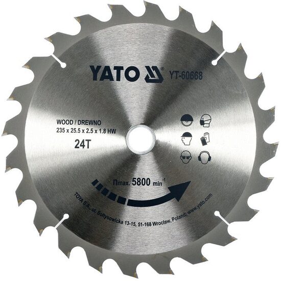 Disc circular 235x24x25.5mm Yato YT-60668