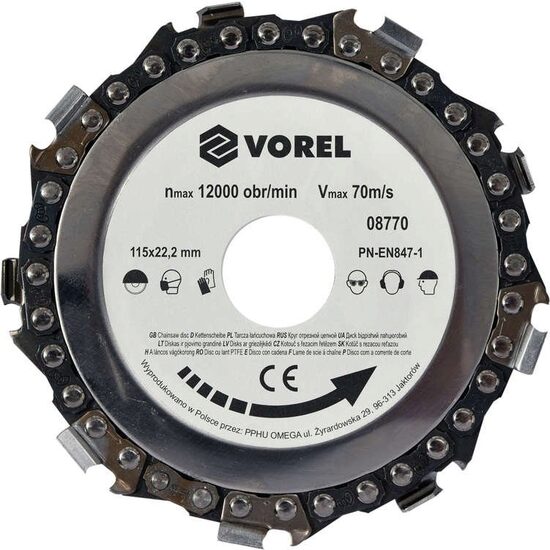 Disc circular pentru lemn 115 mm Vorel 08770