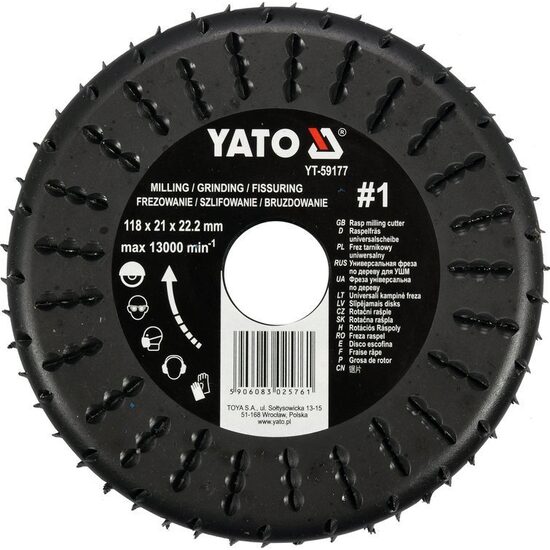 Freza raspel 118 x 21 x 22.2 mm Yato YT-59177