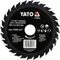 Disc circular raspel pentru lemn 125 x 5 x 22.2 mm Yato YT-59161