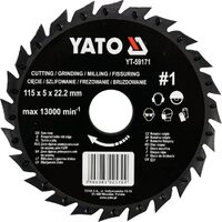 Disc circular raspel depresat 115 x 22.2 mm nr. 1 Yato YT-59171