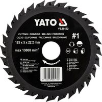 Disc circular raspel depresat 125 x 22.2 mm nr. 2 Yato YT-59172