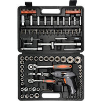 Trusa tubulare + surubelnita cu acumulator 109 piese Sthor 58695