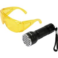 Kit lanterna led uv + ochelari Vorel 82756
