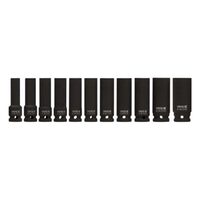 Set 11 Chei tubulare de impact lungi 10 - 24 mm 1/2" Yato YT-1054