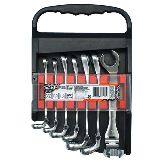 Set 7 chei inelare cu articulație 8 - 17 mm Yato YT-0190