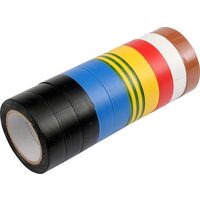 Bandă izolatoare PVC 15 mm x 10m, set 10 buc Vorel 75012