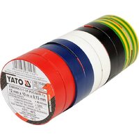 Set 10 buc banda izolatoare pvc 12 mm x 10 m x 0.13 mm Yato YT-8156