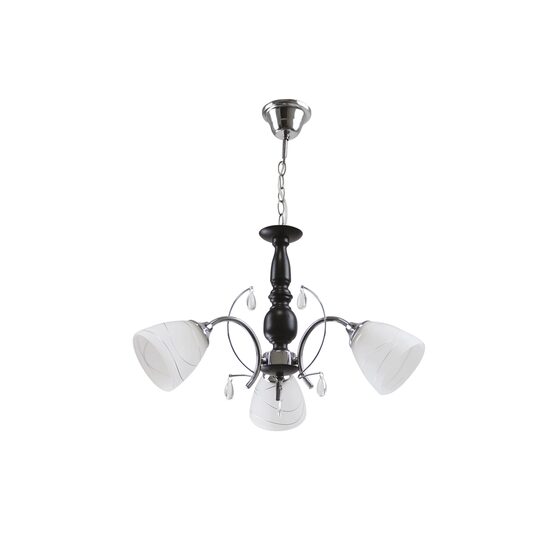 Lustra Memphis Alb+Crom+Wenge 3xE27 60W 