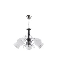 Lustra Memphis Alb+Crom+Wenge 5xE27 60W 