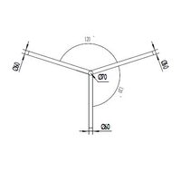 Brat Triplu Curbat 120° 1M
