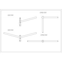 Brat Triplu Drept 120° 1M