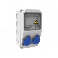 Tablou organizare de santier, Sigurante 2P (1x16A) 220V IP44