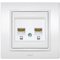 Zena Alb Priza 2xUTP Cat6E ST